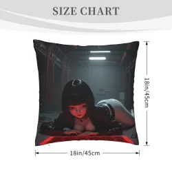 Fodera per Cuscino in Peluche Cyberpunk Girl - Okomall