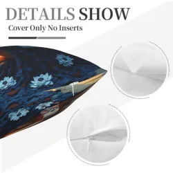 Funda de cojín de felpa con diseño de belleza en la playa al atardecer - Okomall