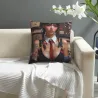 Federa cuscino in peluche con stampa fronte-retro - Giovane donna affascinante - Okomall