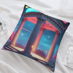 Dreamy Galaxy Plush Pillow Cover - Okomall