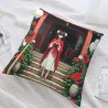Cuscino in peluche a tema giardino giapponese - 18x18 pollici | Okomall