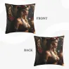Funda de cojín de felpa 'Belleza de ensueño' - 18x18 pulgadas | OKOMALL