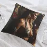 Funda de cojín de felpa 'Belleza de ensueño' - 18x18 pulgadas | OKOMALL