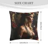 Funda de cojín de felpa 'Belleza de ensueño' - 18x18 pulgadas | OKOMALL