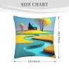 Abstract Landscape Plush Pillow Cover - Okomall