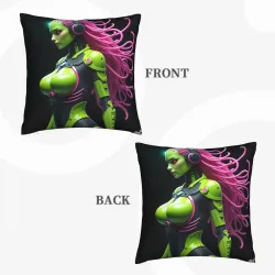 Federa Cuscino in Peluche Stile Cyberpunk per Ragazza - Okomall