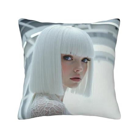 Fashion Portrait Plush Pillow Cover - okomall