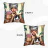 Funda de cojín de peluche con estampado de chica encantadora - Okomall