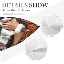 Funda de cojín de peluche con estampado de chica encantadora - Okomall