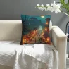 Funda de cojín de felpa con diseño de mercado nocturno exótico - Oko Home