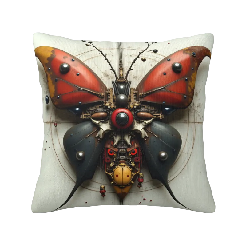 Housse de coussin papillon mécanique steampunk - Okomall