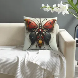 Steam-Punk-Mechanischer-Schmetterling-Kissenbezug - Okomall
