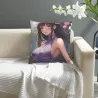 Federa per cuscino in peluche a tema ragazza carina - Okomall