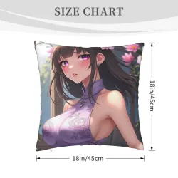 精美少女主題毛絨抱枕套 - Okomall