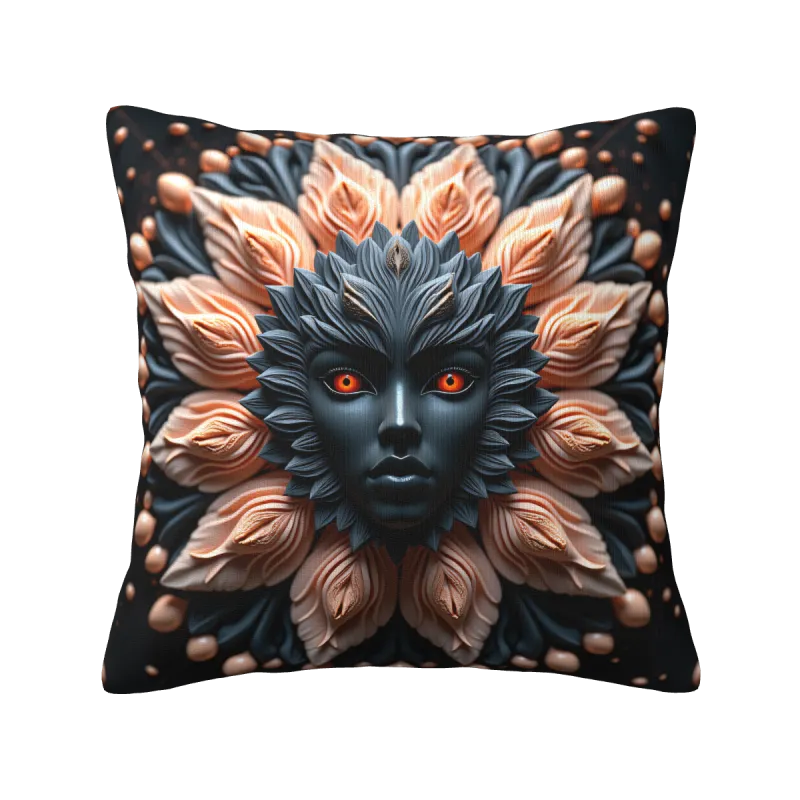 Federa per cuscino in peluche con motivo floreale astratto - okomall