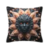 Federa per cuscino in peluche con motivo floreale astratto - okomall