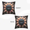 Federa per cuscino in peluche con motivo floreale astratto - okomall