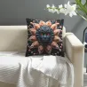 Housse de coussin en peluche à motifs floraux abstraits - okomall