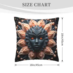 Federa per cuscino in peluche con motivo floreale astratto - okomall