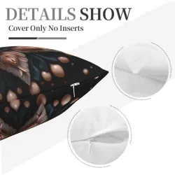 Federa per cuscino in peluche con motivo floreale astratto - okomall