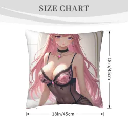 Copri Cuscino in Peluche di Ragazza Anime - Okomall