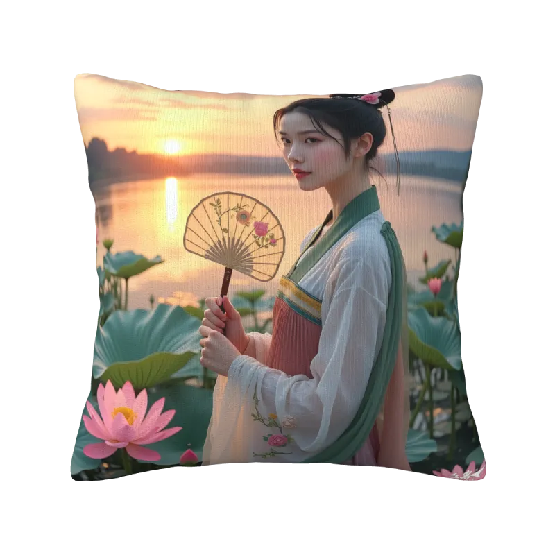 唯美少女風景抱枕套 - Okomall