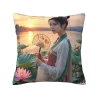 Housse de coussin paysage de jeune fille esthétique - Okomall