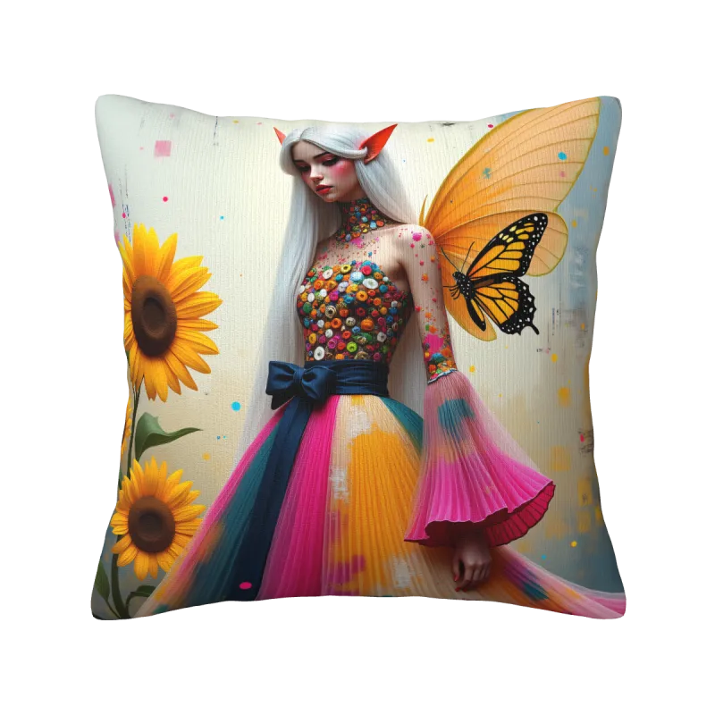 Dreamy Girl Plush Pillow Cover - Okomall