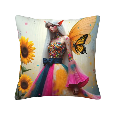 Dreamy Girl Plush Pillow Cover - Okomall