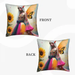Dreamy Girl Plush Pillow Cover - Okomall