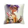 Housse de Coussin Peluche Kawaii Fille - Chaleur au Coeur | OkO mall