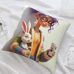 Funda de Almohada de Peluche Kawaii para Niña - Corazón Cálido | OkO mall