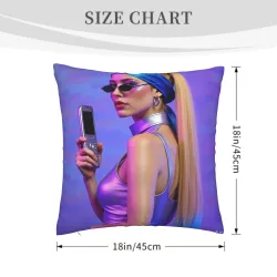 Housse de coussin vintage et tendance pour fille - Okomall