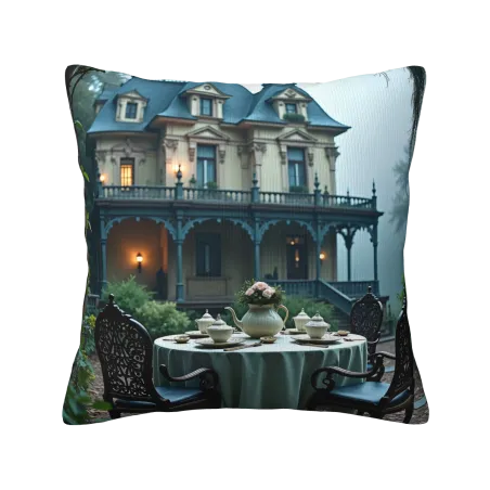 Coussin moelleux à motifs de jardin style victorien, double face - Okomall