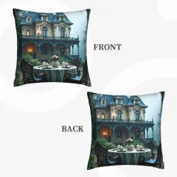 Coussin moelleux à motifs de jardin style victorien, double face - Okomall