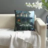 Funda de cojín de felpa de doble cara con estampado de jardín estilo victoriano - Okomall