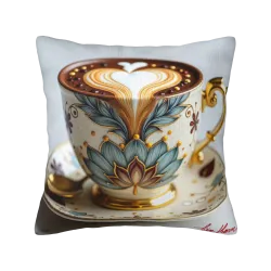 Housse de coussin en peluche à fleurs abstraites - 45x45 cm | Okomall
