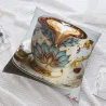 抽象花柄フリース クッションカバー - 45x45cm | Okomall