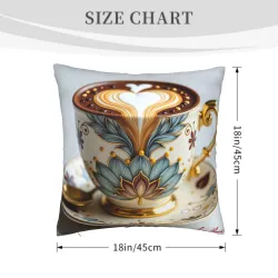 Housse de coussin en peluche à fleurs abstraites - 45x45 cm | Okomall