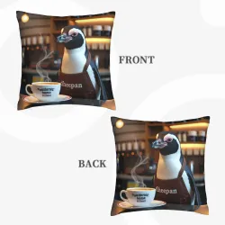 Süßer Plüsch-Kissenbezug mit Pinguin-Motiv - 18x18 Zoll | OKOMALL