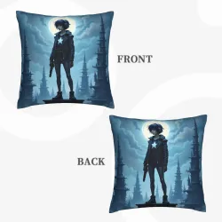 Housse de Coussin Peluche Cyberpunk Fille - Okomall