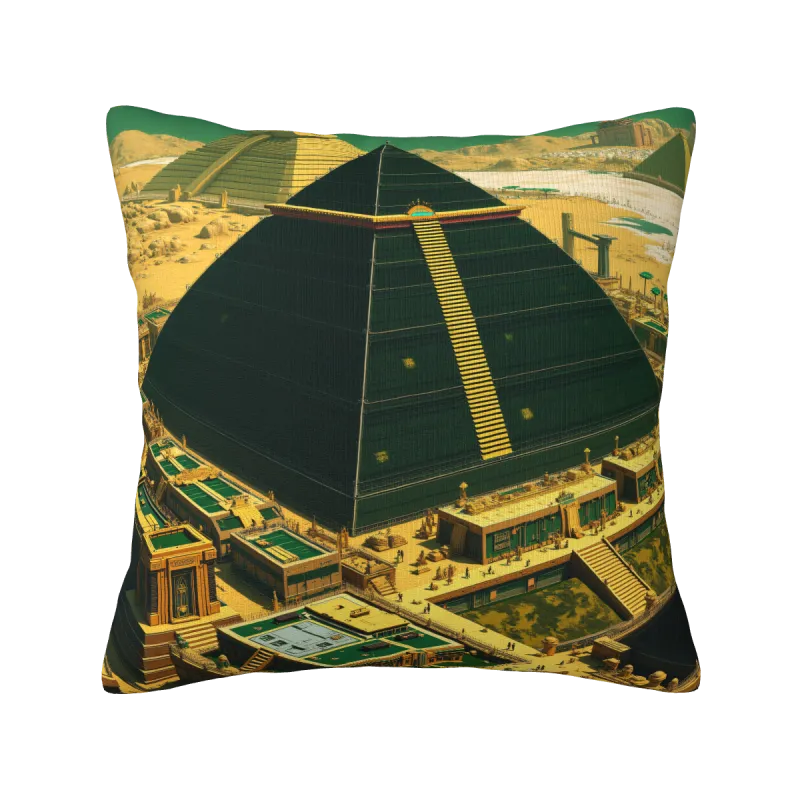 Exquisite Vintage Cityscape Plush Pillow Cover - okomall