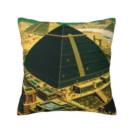 Exquisite Vintage Cityscape Plush Pillow Cover - okomall