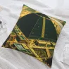 Изысканная плюшевая наволочка с изображением старинного городского пейзажа - okomall