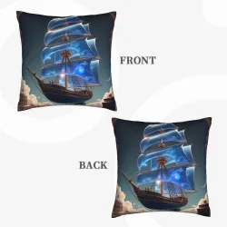 Funda de Cojín de Felpa Paisaje Marino de Ensueño - Okomall