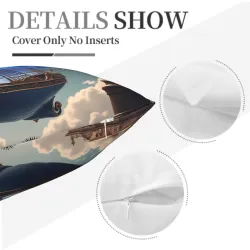 Funda de Cojín de Felpa Paisaje Marino de Ensueño - Okomall