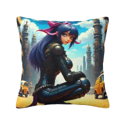 Funda de cojín Steampunk Girl - Okomall