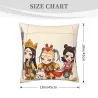 무사 디자인 쿠션 커버 - 18x18인치 - Okomall