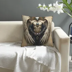 Housse de coussin à motif de tatouage - 18x18 pouces | OKOMALL