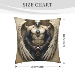 Funda de cojín con diseño de tatuaje - 18x18 pulgadas | OKOMALL
